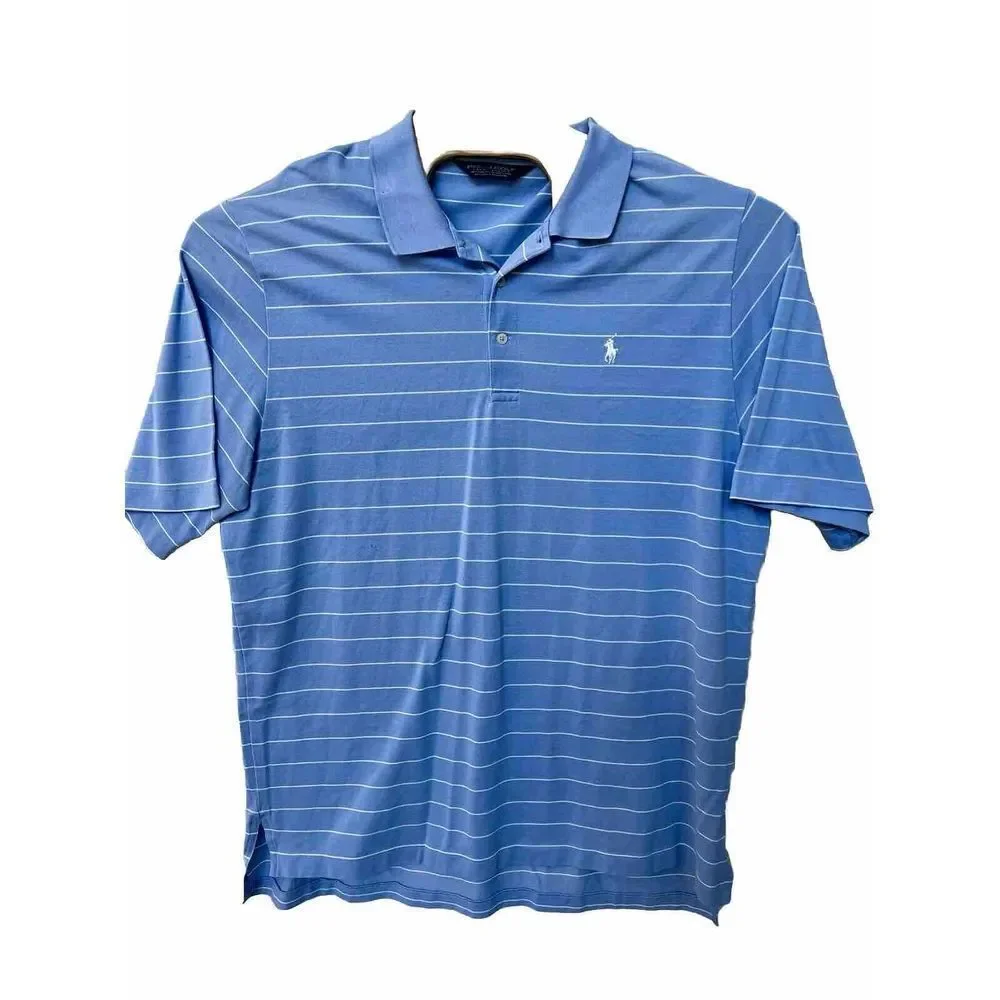 Polo‎ Golf Ralph Lauren Mens XL Blue White Stripe